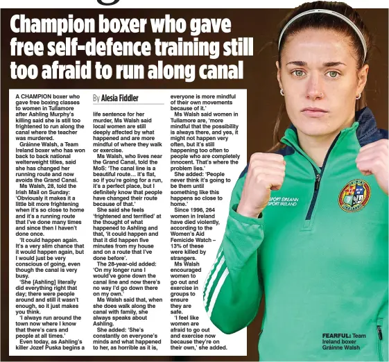  ?? ?? fearfUL: Team Ireland boxer Gráinne Walsh
