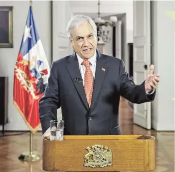  ?? FOTO: PRESIDENCI­A ?? Presidente Sebastián Piñera anunció ayer los ejes de la modernizac­ión Tributaria.