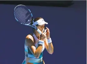  ?? HAMISH BLAIR AP ?? Spain’s Garbine Muguruza (above), the No. 3 seed, was “surprised” at how she played in losing to Alize Cornet of France in the second round at the Australian Open.
