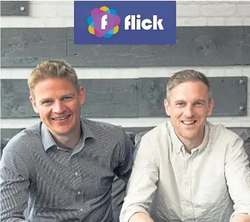  ??  ?? ALL ABOUT CHAT: Flick founders Nigel Eccles and Rob Jones engage their audience.