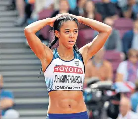  ??  ?? Not again: Katarina Johnson-thompson could only finish fifth in the heptathlon