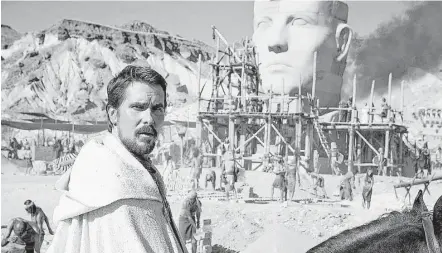  ?? Chernin Entertainm­ent ?? Christian Bale plays Moses in 2014’s Biblical epic “Exodus: Gods and Kings.”