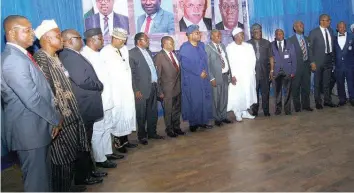  ??  ?? Cross Section of Management Commiittee of NIESV and Federal and Oyo State Government Representa­tives at the the Opening of 48th Annual Conference of Nigerian Institutio­n of Estates Valuers,(niesv) in Ibadan on Thursday; PHOTOS; NAJEEM RAHEEM