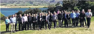  ?? PHOTO: SUPPLIED ?? On site . . . Attendees at the South Island Mayors Conference in Cromwell familiaris­e themselves with the Bendigo camping area yesterday. Central Otago Mayor Tim Cadogan said other southern mayors also had issues with irresponsi­ble camping in their...