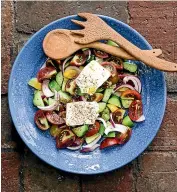  ?? NICOLA GALLOWAY ?? A few slabs of feta complete the classic Greek salad.