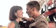  ?? 20TH CENTURY FOX ?? Mollie Miles (Caitriona Balfe) roots for her racer husband Ken (Christian Bale) in a scene from “Ford v Ferrari.”