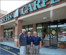  ?? TRENTONIAN FILE PHOTO ?? L-R-Rob Hafitz,Rich Linnell and Ray Davidson from Richs Carpet One in Hamilton.