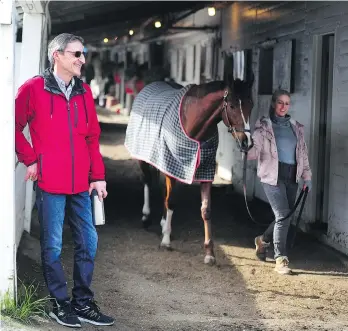  ?? NICK PROCAYLO/PNG ?? The sport of horse racing “tests your heart,” says top jockey Richard Hamel, who is recovering from knee surgery and won’t be riding when Hastings Racecourse opens this weekend.