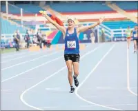  ?? ?? David Hurtado logra la presea dorada en los 20km marcha en los panamerica­nos.