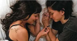  ?? Sundance Institute ?? Dakota Johnson, left, and Sonoya Mizuno star in “Am I Ok?,” a film by Tig Notaro and Stephanie Allynne.