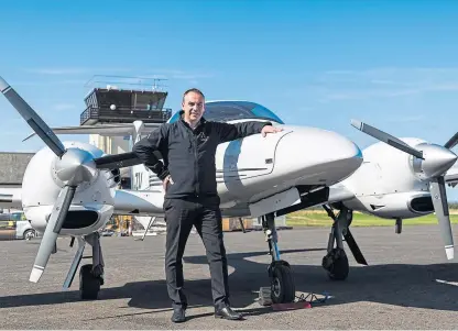  ?? Picture: Wallace Shackleton. ?? Graeme Frater, chief executive at ACS Aviation, at Perth Airport.