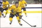  ?? Steve Luciano / Associated Press ?? Quinnipiac forward Nick Jermain of Norwalk scored his second goal of the season in Sunday’s win over Vermont.