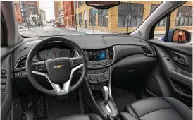  ??  ?? Chevrolet introduces a refreshed 2017 Trax just 13 months after its U.S. introducti­on. The 2017 Trax comes with a revamped dash and instrument panel, including a 7-inch touch screen audio system and more connectivi­ty options.