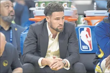  ?? JOSE CARLOS FAJARDO — BAY AREA NEWS GROUP ?? The Warriors’ Klay Thompson has been out of action for nearly two years, but is close to a return.