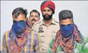  ?? SAMEER SEHGAL/HT ?? The accused in custody in Amritsar on Thursday.