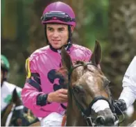  ??  ?? Joel Rosario, con varias montas asignadas, puede ser clave para un gran dividendo hoy en GulfStream Park