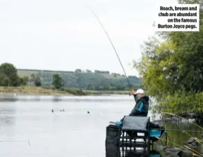  ??  ?? Roach, bream and chub are abundant on the famous Burton Joyce pegs.