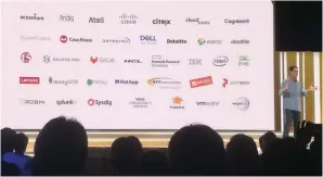  ??  ?? De Cloudbees à F5 en passant par Atos, Citrix ou encore Lenovo, Google Cloud a fait le plein de partenaire­s autour d’Anthos.