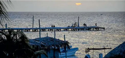  ??  ?? Whale Shark Pier on Isla Holbox, Mexico.