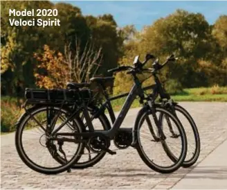  ??  ?? Voor het model Veloci Spirit hebben wij ons gefocust op een mooier frame, mooiere batterij met Samsungcel­len, betere verlichtin­g voor betere zichtbaarh­eid en bredere Schwalbe fietsbande­n voor hoger rijcomfort. Model 2020 Veloci Spirit