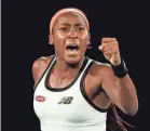  ?? MIKE FREY/USA TODAY SPORTS ?? With her straight-set victory, Coco Gauff reaches the Australian Open third round.