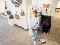  ?? Photo / Rachel Canning ?? Past Te Wananga o Aotearoa tutor Margaret Belshaw at Taupo¯ Museum beside her weaving work in the new exhibition Poipoia, Nga¯ Pia o Te Whare Pora.