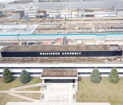  ?? GETTY IMAGES FILE ?? The Belvidere Assembly Plant, pictured in March of 2020.