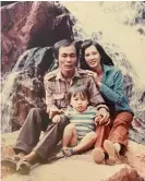  ??  ?? Tien Pham and his parents in Ho Chi Minh City before they resettled in the US. Photograph: Courtesy of Tien Pham