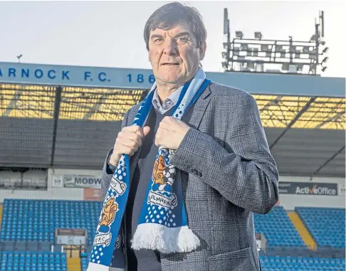  ??  ?? LEGEND RETURNS: Former St Johnstone manager Tommy Wright is unveiled as the new Kilmarnock boss.