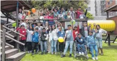  ?? FOTO: ULRIKE SCHACHT ?? Die Kinder kommen einmal im Jahr zusammen. Oben in der Mitte ist Isabel Kleitsch.