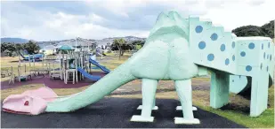  ?? PHOTO: ODT FILES ?? St Kildasauru­s . . . The community supports keeping the dinosaur slide at Marlow Park Playground in St Kilda, albeit with an upgrade.
