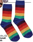  ??  ?? Socks, £8, lazyoaf. com