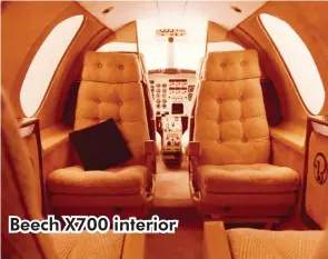  ??  ?? Beech X700 interior