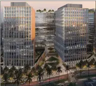  ?? JAY PAUL, GENSLER ?? Constructi­on at the CityView Plaza office complex in downtown San Jose is set to begin this year.