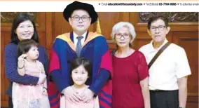  ??  ?? Lim with his wife Swa Lee Lee (left) and daughters, Lim Zi Xuan and Lim Zi Qi. On his left is his mother Kang Shoo Eng and father Lim Kok Heng.