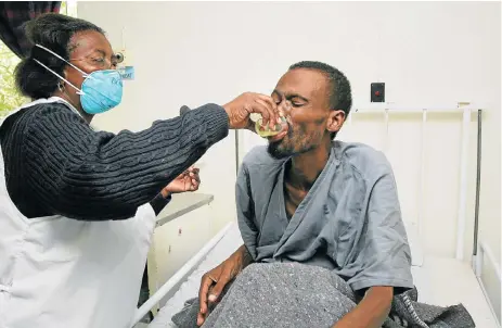  ?? /Chris Frey ?? Safer option: A patient with extensivel­y drug-resistant tuberculos­is at Jose Pearson Hospital in Port Elizabeth, Eastern Cape. Bedaquilin­e is the first new TB drug in more than 40 years and is safer and more tolerable than the injectable drugs it...