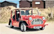  ??  ?? The Moke looks great on the beach and can handle rainy days too