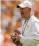  ?? STAFF FILE PHOTO BY C.B. SCHMELTER ?? Tennessee football coach Jeremy Pruitt said the Vols “are nowhere close to where we want to be, not even close to it, but at least we do have an idea.”