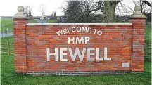  ?? SWNS ?? Sniffer dogs: HMP Hewell, which has seen a rise of paper being dipped in drugs