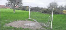  ?? ?? The current football pitch, with the proposed new playing area to the left