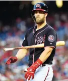  ?? (Reuters) ?? BRYCE HARPER rejected a 10-year, $300-million contract offer from the Washington Nationals in September, and the slugging outfielder still remains unsigned late in the offseason.