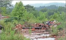  ?? / Doug Walker ?? The Silvas are planning to clean up the mill property as part of their plans to use it as a wedding or concert venue. Piles of bricks are intertwine­d with high grass in some areas of the property.