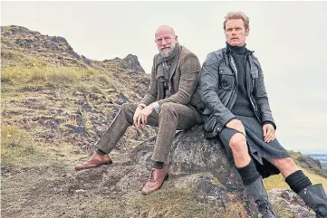  ??  ?? Outlander stars Sam Heughan, right, and Graham Mctavish are two of the names on the packed online programme for book festival Aye Write.