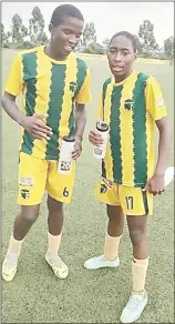  ?? pics) (Courtesy ?? Tambankulu Callies players Njongo Mazibuko (L) and Muhle Siyaya.