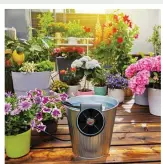  ??  ?? Use the Gardena solar-powered irrigation AquaBloom set, RRP £99.99, to stay on top of your watering when away