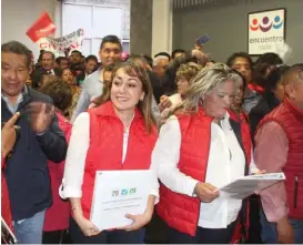  ?? CORTESÍA ?? Registro de candidatas para el distrito electoral de Pachuca.