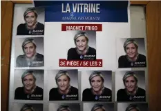  ??  ?? POSTERS FOR Marine Le Pen in Les Sables d’Olonne, France.