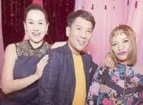  ??  ?? Cristalle Belo, Frank Briones, teacher Georcelle Dapat-Sy