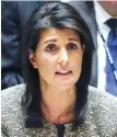  ?? Foto: AFP/Kena Betancur ?? Nikki Haley ist ausnahmswe­ise nicht mit Trump einer Meinung.