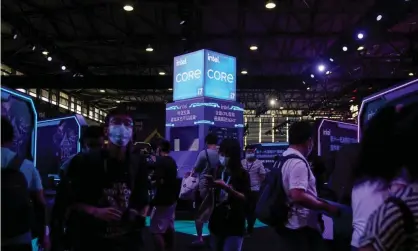  ?? Photograph: Aly Song/Reuters ?? The Intel booth at the ChinaJoy conference in Shanghai in July. More than a quarter of the company’s revenues come from the Chinese market.